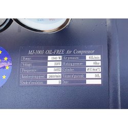 Kompressor Oliefri MJ1003 50L. 8 bar 
