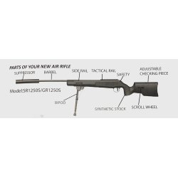 LUFTGEVR ARTEMIS SR1250S 4,5MM, .177 SORT