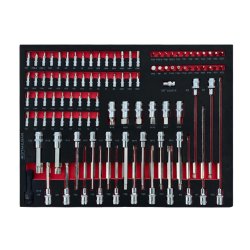 Stahlbr vrktjsvogne med 7 fyldte skuffer 