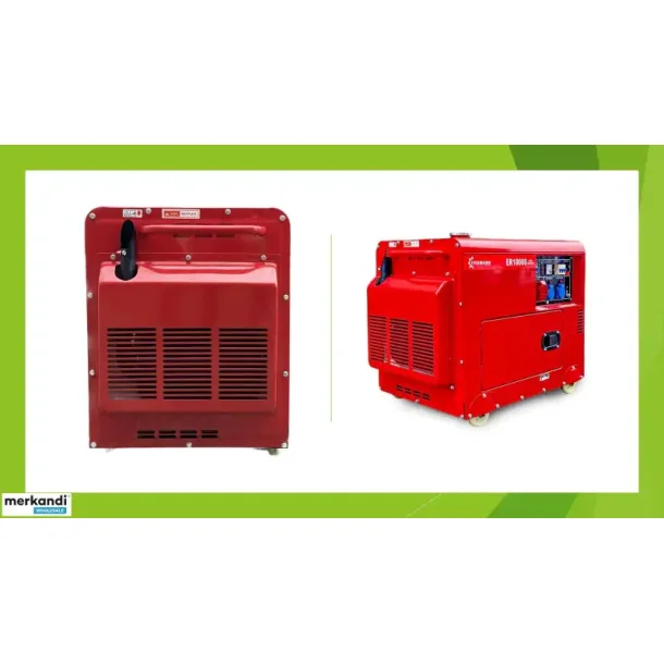 Dieselgenerator 10kW+Batteri E-Start Generator 2x220V+1x380