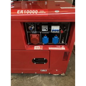 Dieselgenerator 10kW+Batteri E-Start Generator 2x220V+1x380